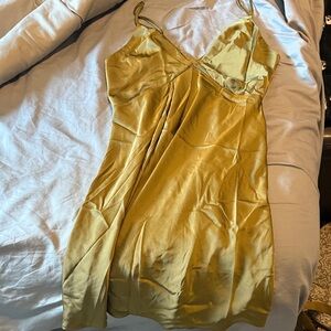 Elegant Gold Slip Dress